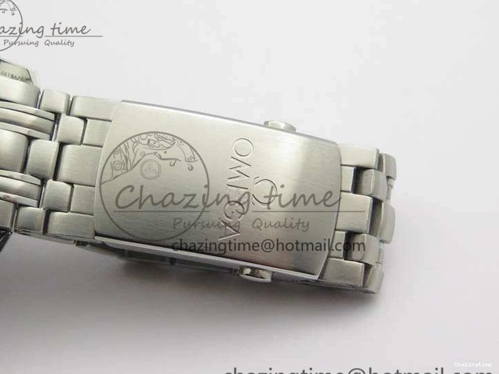 0816 Flexible Seamaster 300M SS OMF 1:1 Best Edition Black Dial Matt Black Ceramic Bezel On SS Bracelet A 8147